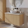 Ben Linea badmeubel met solid surface waskom 100cm eiken naturel/carrera