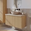 Ben Linea badmeubel met beige betonnen waskom 100cm eiken naturel