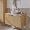 Ben Linea badmeubel met solid surface waskom 100cm eiken naturel/beige beton