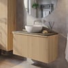 Ben Linea badmeubel met solid surface waskom 100cm eiken naturel/groen beton
