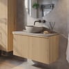 Ben Linea badmeubel met grijs betonnen waskom 100cm eiken naturel/grijs beton