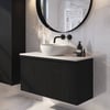Ben Linea badmeubel met solid surface waskom 100cm eiken zwart