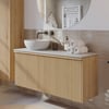Ben Linea badmeubel met solid surface waskom 120cm links eiken naturel/carrera