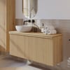 Ben Linea badmeubel met solid surface waskom 120cm links eiken naturel