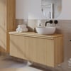 Ben Linea badmeubel met solid surface waskom 120cm rechts eiken naturel