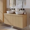 Ben Linea badmeubel met solid surface waskommen 120cm eiken naturel