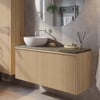 Ben Linea badmeubel met solid surface waskom 120cm links eiken naturel/groen beton