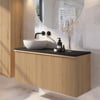 Ben Linea badmeubel met solid surface waskom 120cm links eiken naturel/zwart beton