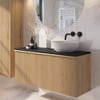 Ben Linea badmeubel met solid surface waskom 120cm rechts eiken naturel/zwart beton