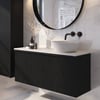 Ben Linea badmeubel met solid surface waskom 120cm rechts eiken zwart