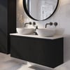 Ben Linea badmeubel met solid surface waskommen 120cm eiken zwart