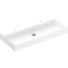 Ben Modena wastafel mineraalmarmer 100x45x9cm 1 bak 2 kraangaten Mat wit
