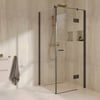 Ben Martino 3.0 douchecabine draaideur rechts incl. antikalk 90x80cm mat zwart