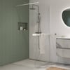 Saniselect Modella inloopdouche 80x210cm helder glas incl. handdoekhouder mat wit
