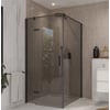 Ben Meteora douchecabine 100x120x200cm linksdraaiend mat zwart grijs glas