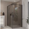 Ben Meteora douchecabine 100x120x200cm rechtsdraaiend mat zwart grijs glas