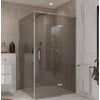 Ben Meteora douchecabine 120x120x200cm rechtsdraaiend chroom grijs glas
