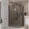 Ben Meteora douchecabine 120x80x200cm linksdraaiend mat zwart grijs glas