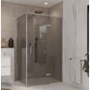 Ben Meteora douchecabine 120x100x200cm rechtsdraaiend chroom grijs glas