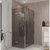 Ben Meteora douchecabine 80x140x200cm linksdraaiend chroom grijs glas