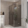 Ben Meteora douchecabine 80x140x200cm rechtsdraaiend chroom grijs glas