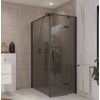 Ben Meteora douchecabine 80x140x200cm rechtsdraaiend mat zwart grijs glas