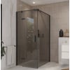 Ben Meteora douchecabine 90x140x200cm linksdraaiend mat zwart grijs glas