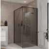 Ben Meteora douchecabine 90x120x200cm rechtsdraaiend mat zwart grijs glas