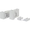 Saniselect modella montageset voor zijwand met klemscharnier en dichtingsstrip Mat Wit