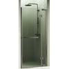 Novellini N180 1B Nisdraaideur 78,5-80x200 cm Brushed Black Chrome Helder Glas