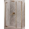 Novellini N180 G+F Douchecabine 117-120x200 cm Brushed Red Gold Helder Glas
