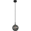 Ben Rana Plafondlamp Smoke Glass 15x11 cm Zwart