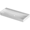 Saniselect Orbido wastafel 2 kraangaten 100x45x10cm glans wit