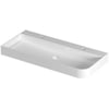 Saniselect Orbido wastafel 2 kraangaten 100x45x10cm mat wit
