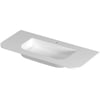 Saniselect Orbido wastafel 1 kraangat 100x45x1,5cm mat wit