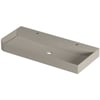 Saniselect Orbido wastafel 2 kraangaten 100x45x10cm mat beige zand