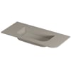 Saniselect Orbido wastafel zonder kraangat 100x45x1,7cm mat beige zand