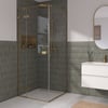 Ben Parret Douchecabine met draaideur incl. antikalk 90x90x210 cm geborsteld messing