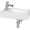 Huismerk fontein incl. chromen kraan met autostop links 40,5x22x9cm Wit