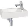 Saniselect Squared fontein incl. chromen kraan met autostop rechts 40,5x22x9cm Wit