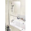 Ben Susana 1-delig Badklapwand 80x150cm Chroom / Helder Glas