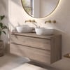 Ben Tendenza badmeubel incl. glans witte waskom 121x46x77,8cm congo bruin