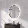 Ben Mimas Spiegel Ø 80x4 cm Geborsteld Metal Black