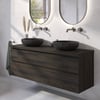 Ben Tendenza badmeubel incl. hardstenen zwarte waskom 141x46x75,8cm coal oak