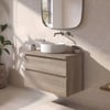 Ben Tendenza badmeubel incl. mineraalmarmeren waskom 81x46x76,8cm nebraska eiken