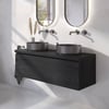 Ben Tendenza badmeubel incl. geborsteld zwarte waskommen 121x46cm nero