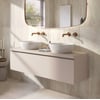 Ben Tendenza badmeubel incl. glans witte waskommen 141x46cm zand