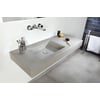 Ben Titan Wastafelblad beton met 1 bak links, 120x51,5x12cm Grijs