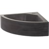 Saniselect Hoekfontein 1 kraangat 30x30x10 cm Hardstenen Zwart