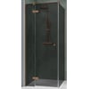 Ben Vivid Draaideur links 80x200 cm Geborsteld Koper Grijs Glas